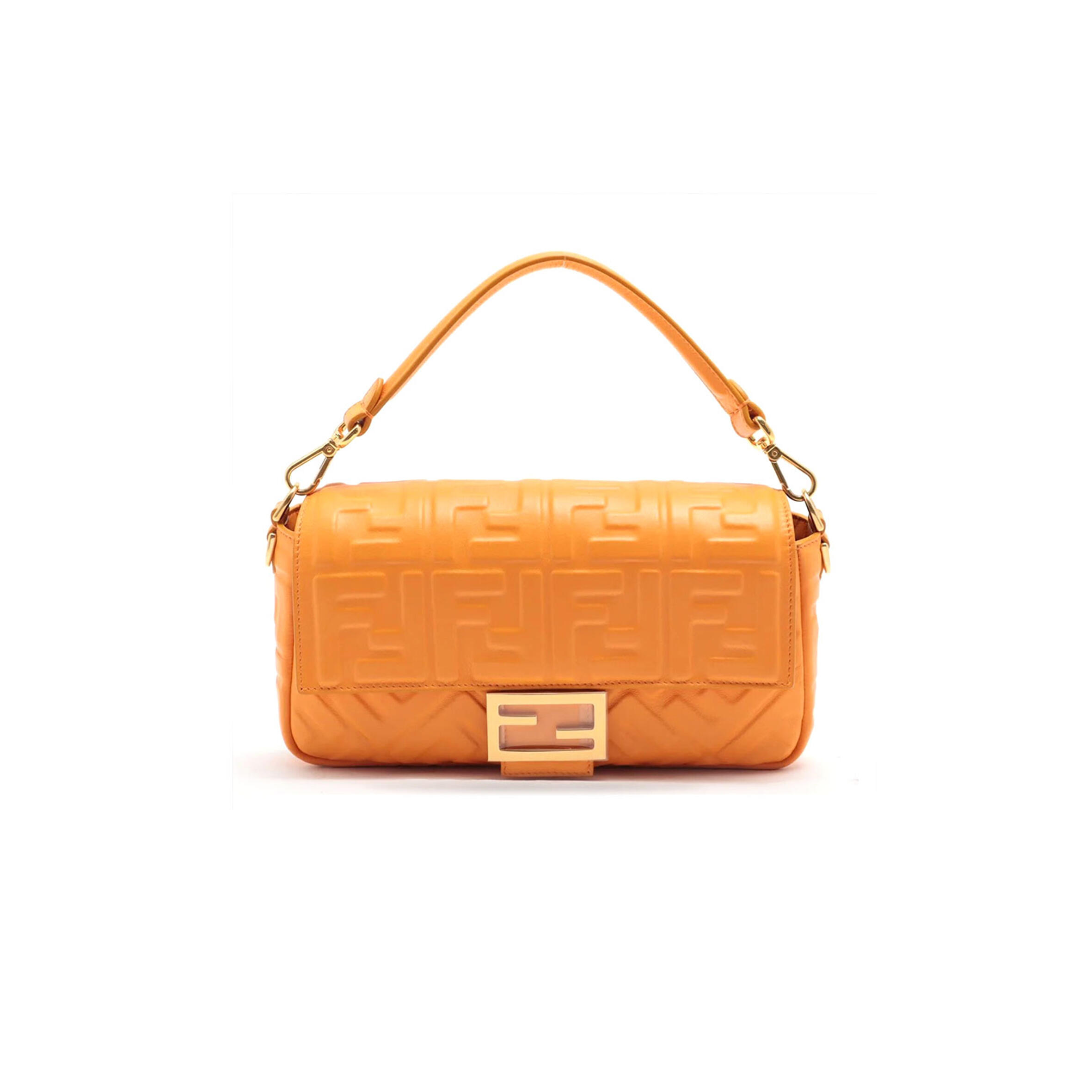 F**di baguette nappa leather orange (27*15*6cm)